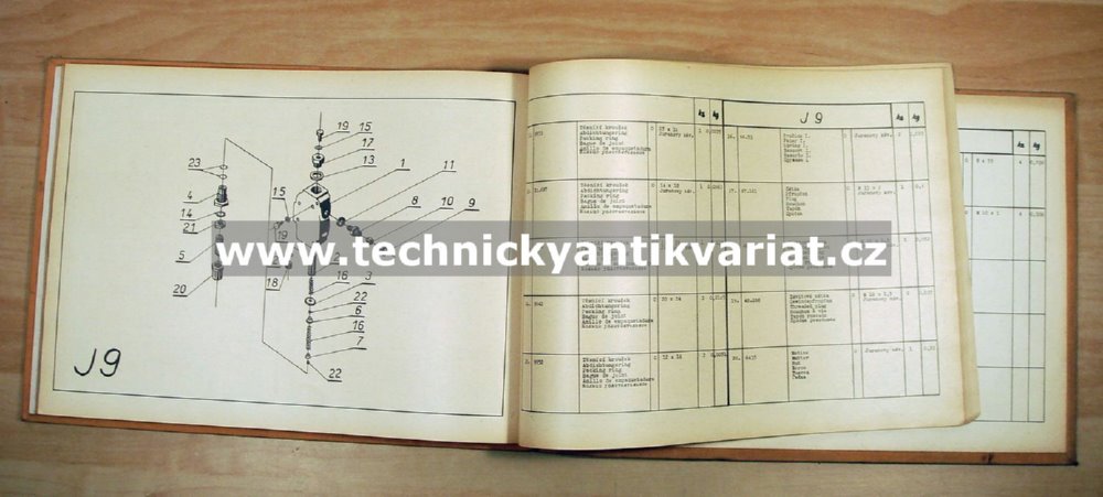 DH 012 - katalog náhradních dílů