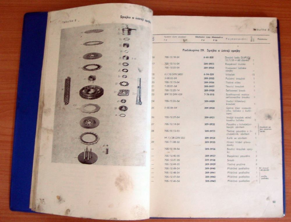 P70 a P8 - katalog náhradních dílů (1958)