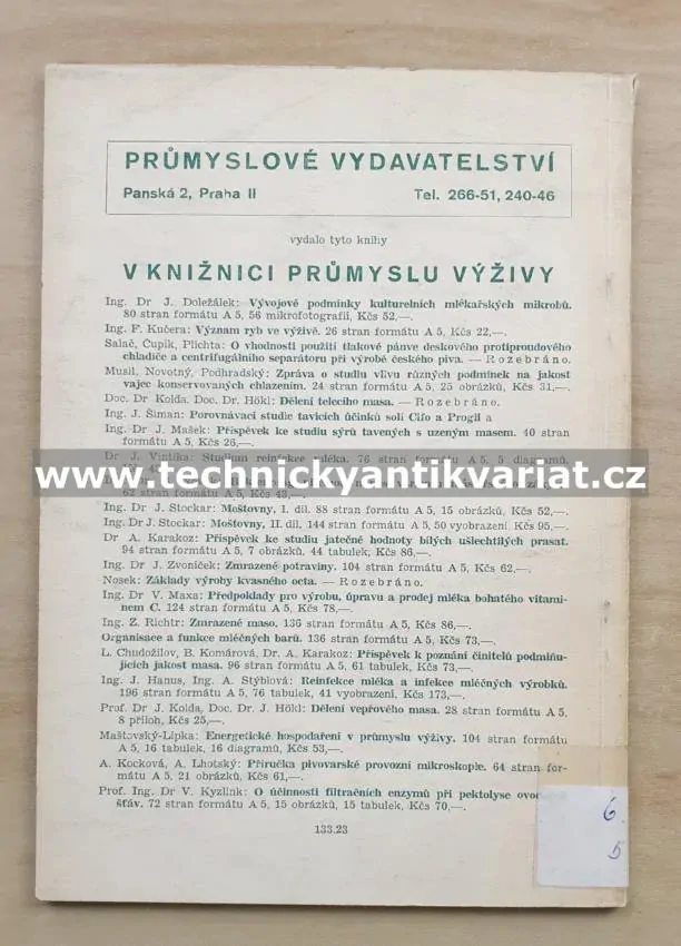 Výroba kaseinu - Jaroslav Mašek (1950)