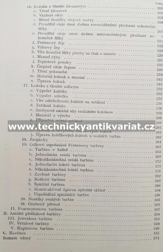 Vodní motory III. text+tabulky (1928)