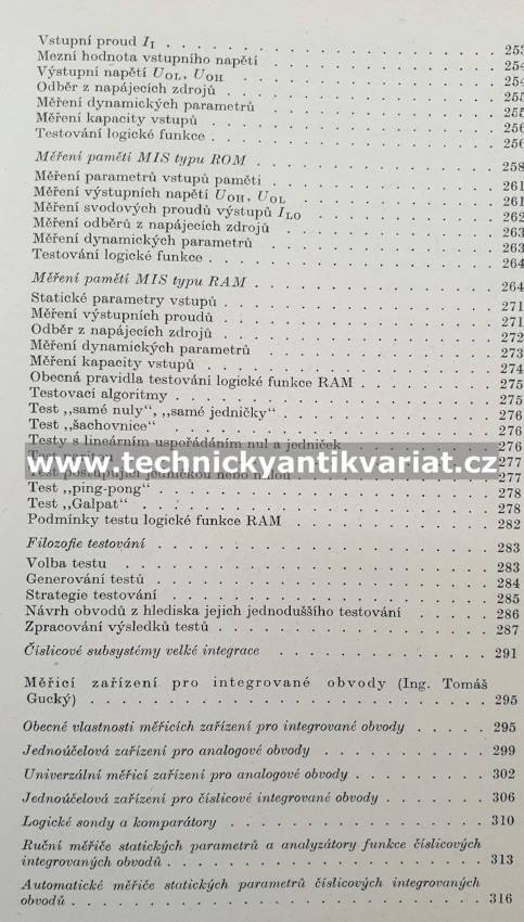 Měření integrovaných obvodů - Gucký (1977)