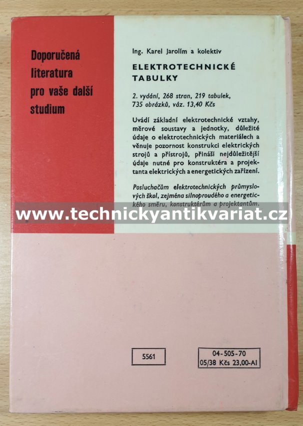 Elektrotechnické tabulky - Krejčík, Veselka (1970)