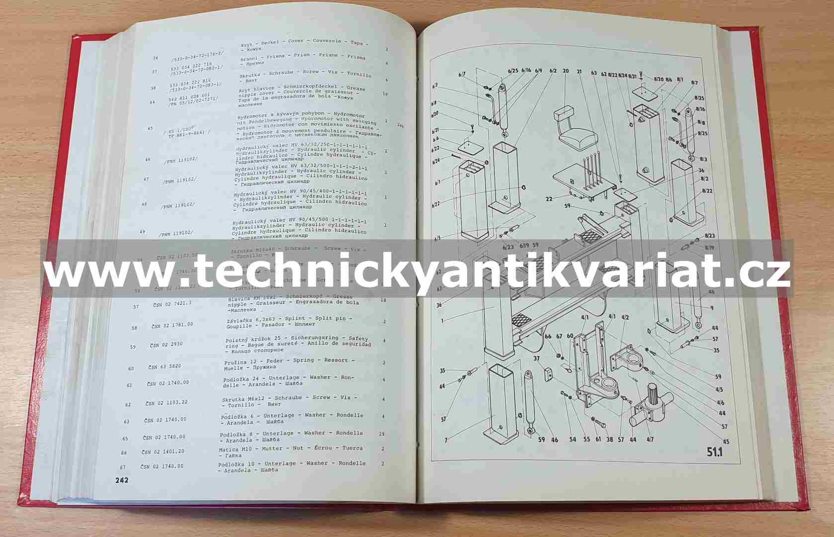 UNC 060 - Katalog součástí a náhradních dielov (1990)