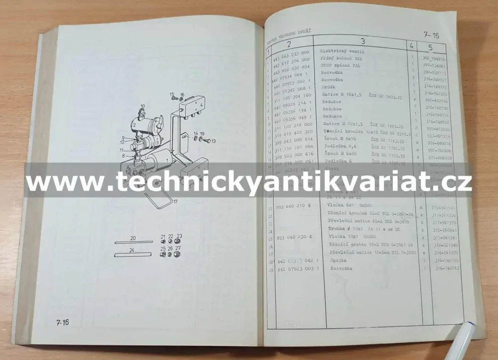 Karosa B731 - katalog náhradních dílů (1982)