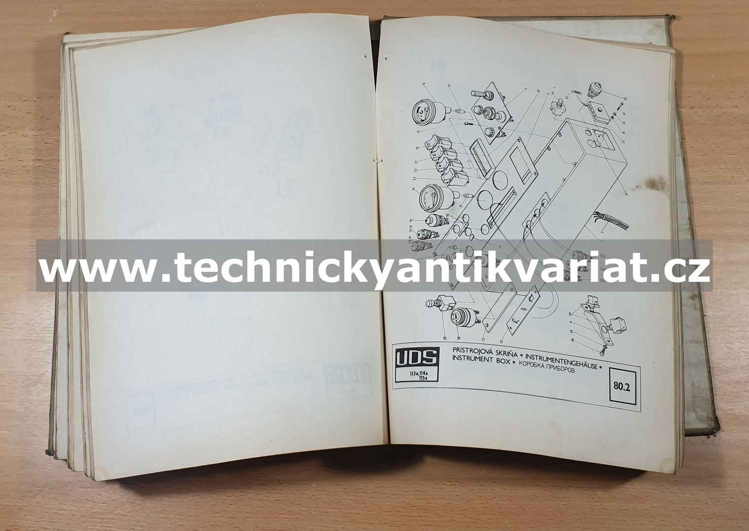 UDS 110a, 113a, 110p, 114a, 115a - Katalog náhradních dílů (1984)