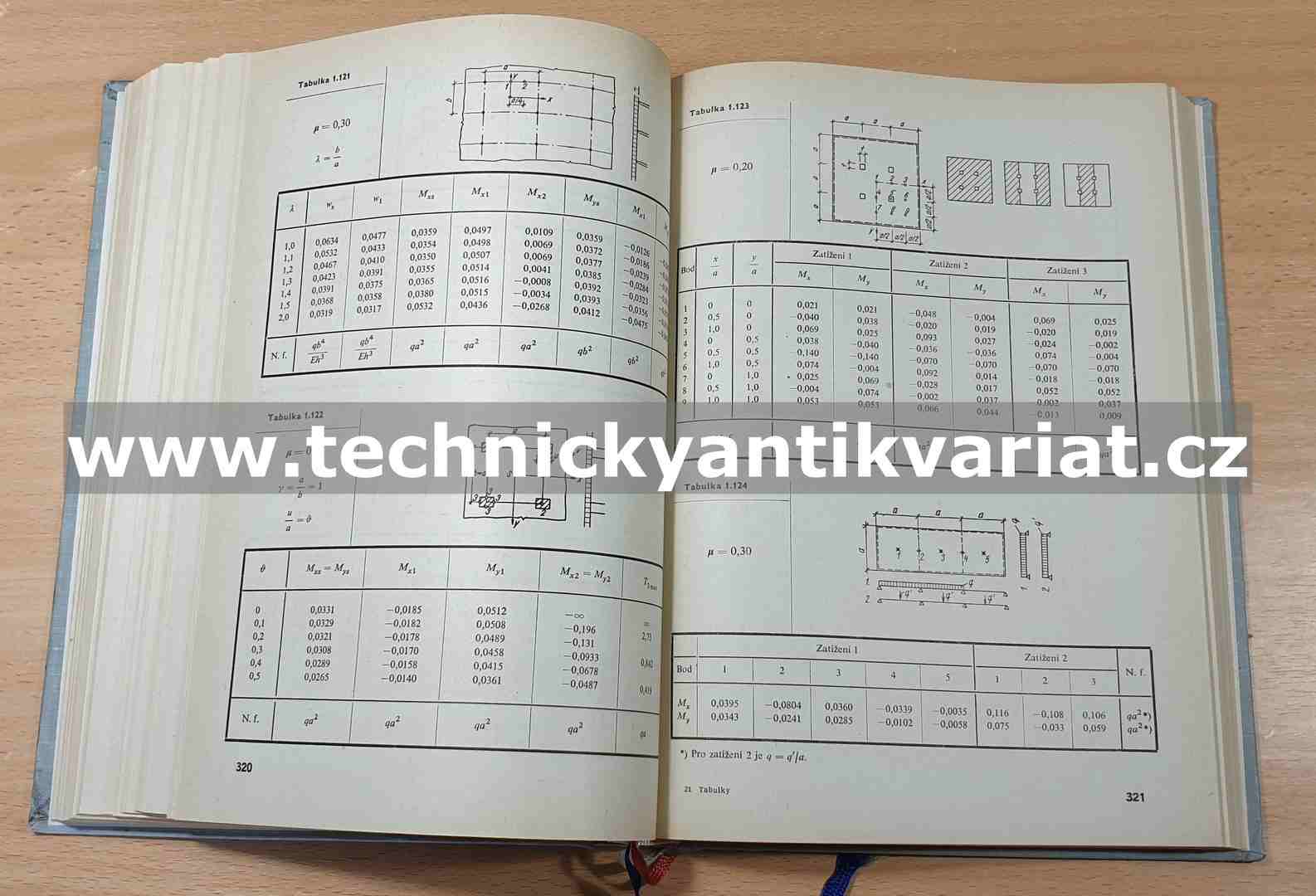 Tabulky pro výpočet stěn a desek - Richard Bareš (1964)