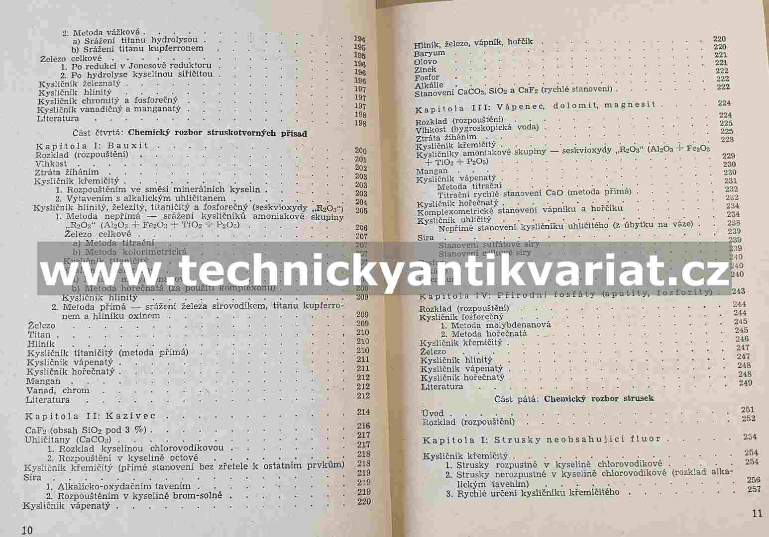 Rozbor rud, strusek a žáruvzdorného materiálu - Vilém Mayer (1956)