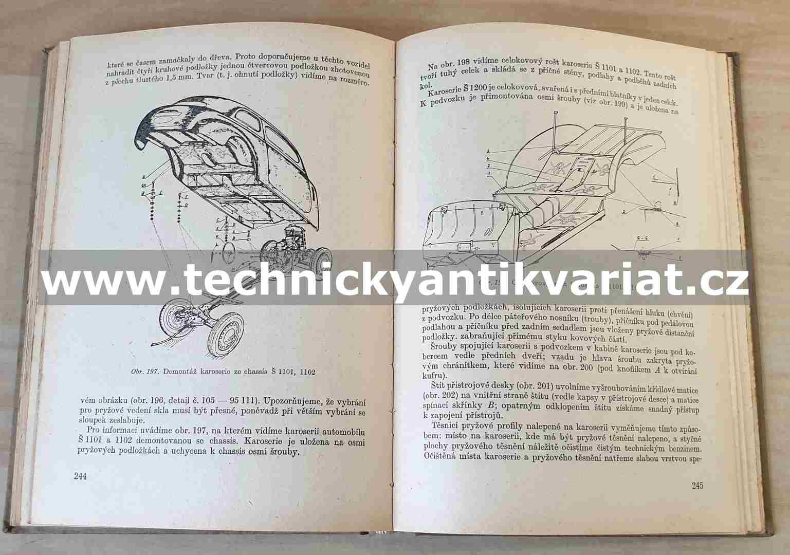Škoda 1101, 1102, 1200 - technický popis, řízení a údržba