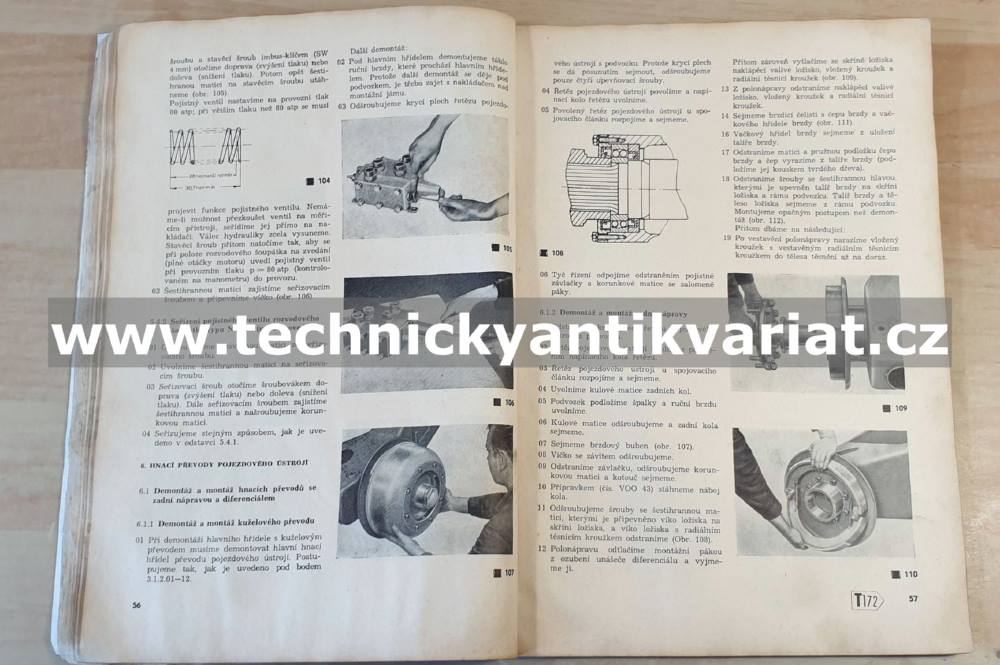 T172 Samohybný nakladač - dílenská příručka (1964)
