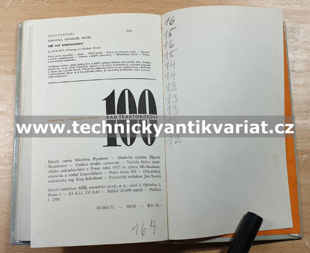 100 rad traktoristovi - Sobotka, Truhlář, Musil (1973)