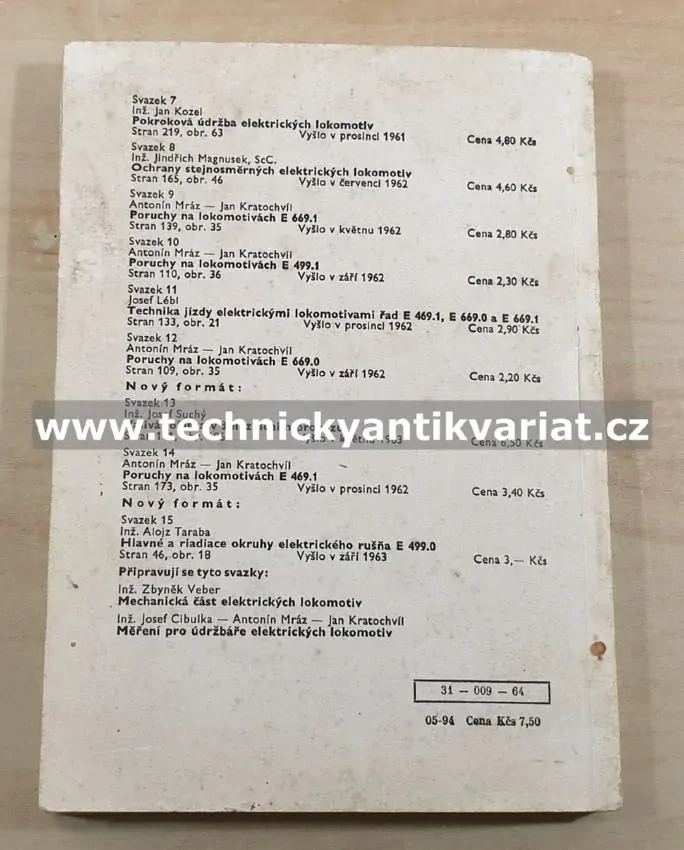 Usměrňovače elektrických lokomotiv na střídavý proud - Albert Kloss (1964)