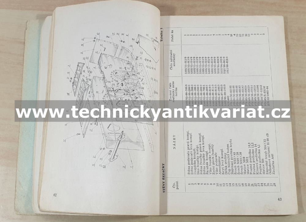Polní řezačka přívěsná Z305 - návod, katalog (1974)