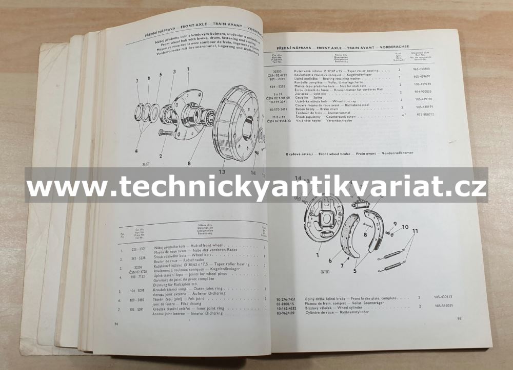 Škoda Octavia Combi - seznam náhradních dílů (1967)