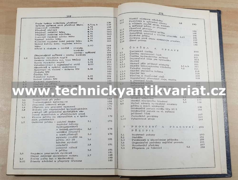 Automobilový jeřáb AD 28 - technický popis, konstrukce, návod o obsluze (1985)
