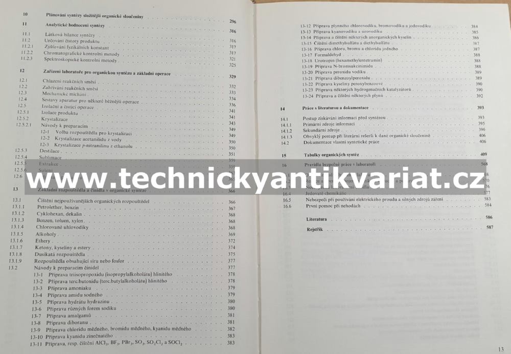 Laboratorní příručka organické chemie - Organická syntéza v otázkách a odpovědích - Večeřa, Panchartek (1987)