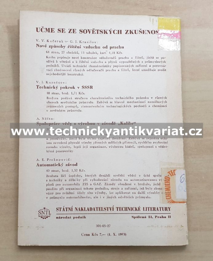 Mechanické odprašování kouřových plynů žulitovými odlučovaci - Jaroslav Huml (1953)