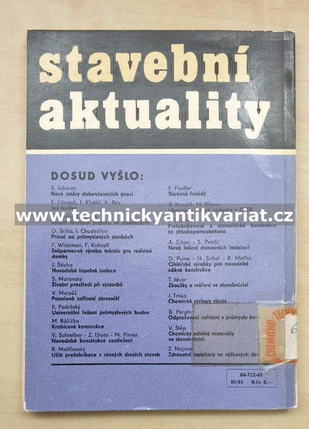 Asfaltolatexové emulze - Gustav Šebor (1965)