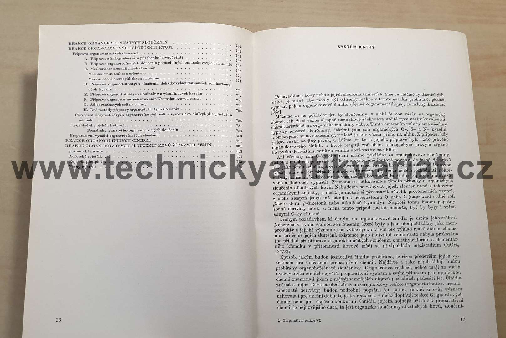 Preparativní reakce v organické chemii VI. Reakce organokovových činidel - Bláha (1961)