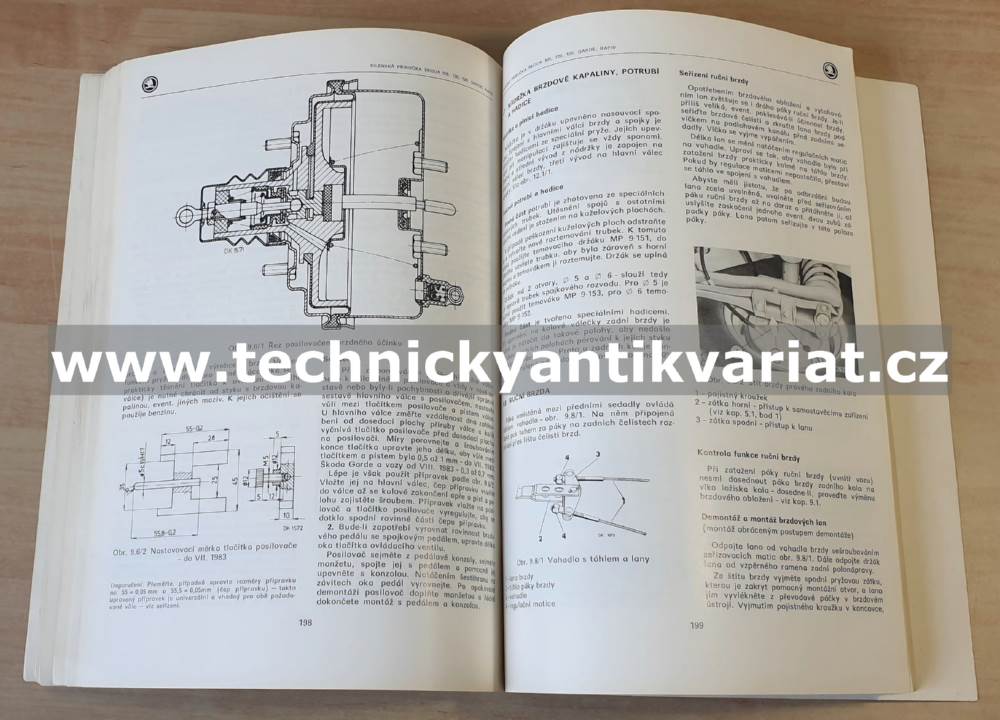 Škoda 105 120 130 Garde Rapid - dílenská příručka (1987)
