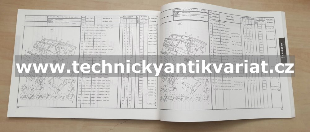 Škoda Favorit 115S, 115L, 135L, 135LS, 136L, 136LS - katalog náhradních dílů (1989)