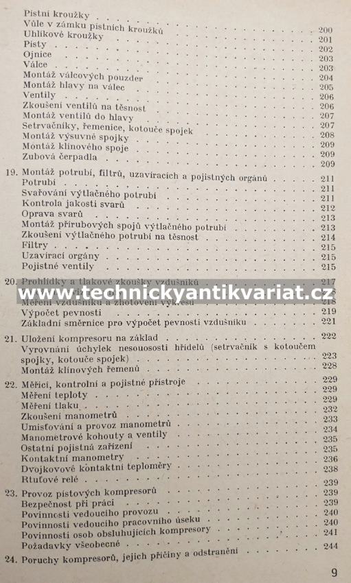 Údržba a opravy pístových a rotačních kompresorů - Novotný, Liška (1964)