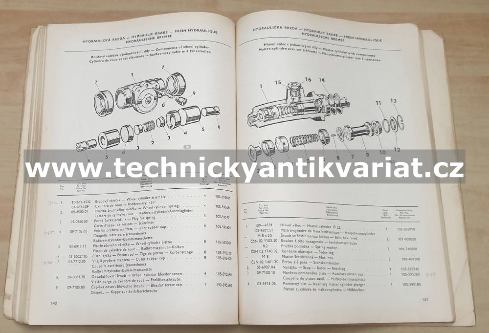 Škoda Octavia Combi - seznam náhradních dílů (1965)
