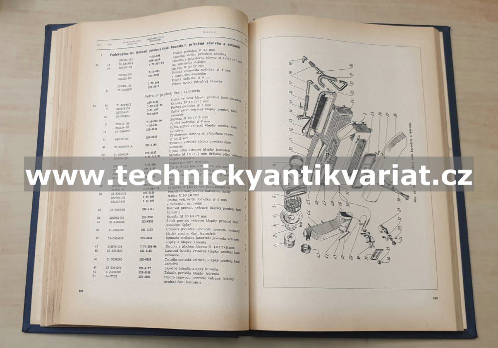 Volha M21 - katalog náhradních dílů (1961)