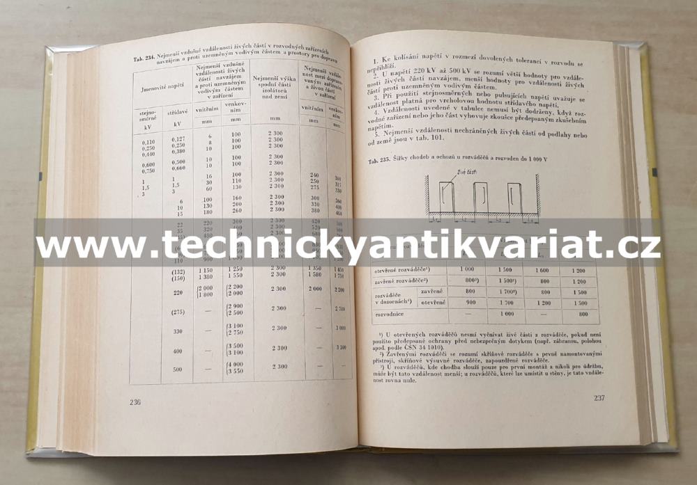 Tabulky pro navrhování a stavbu elektrických zařízení - Chvátal, Kabrna (1971)