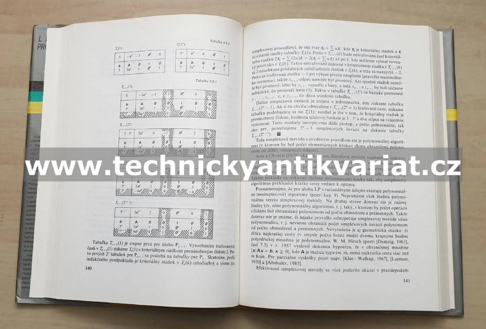 Linearne programovanie - Plesnik, Dupačová, Vlach (1990)