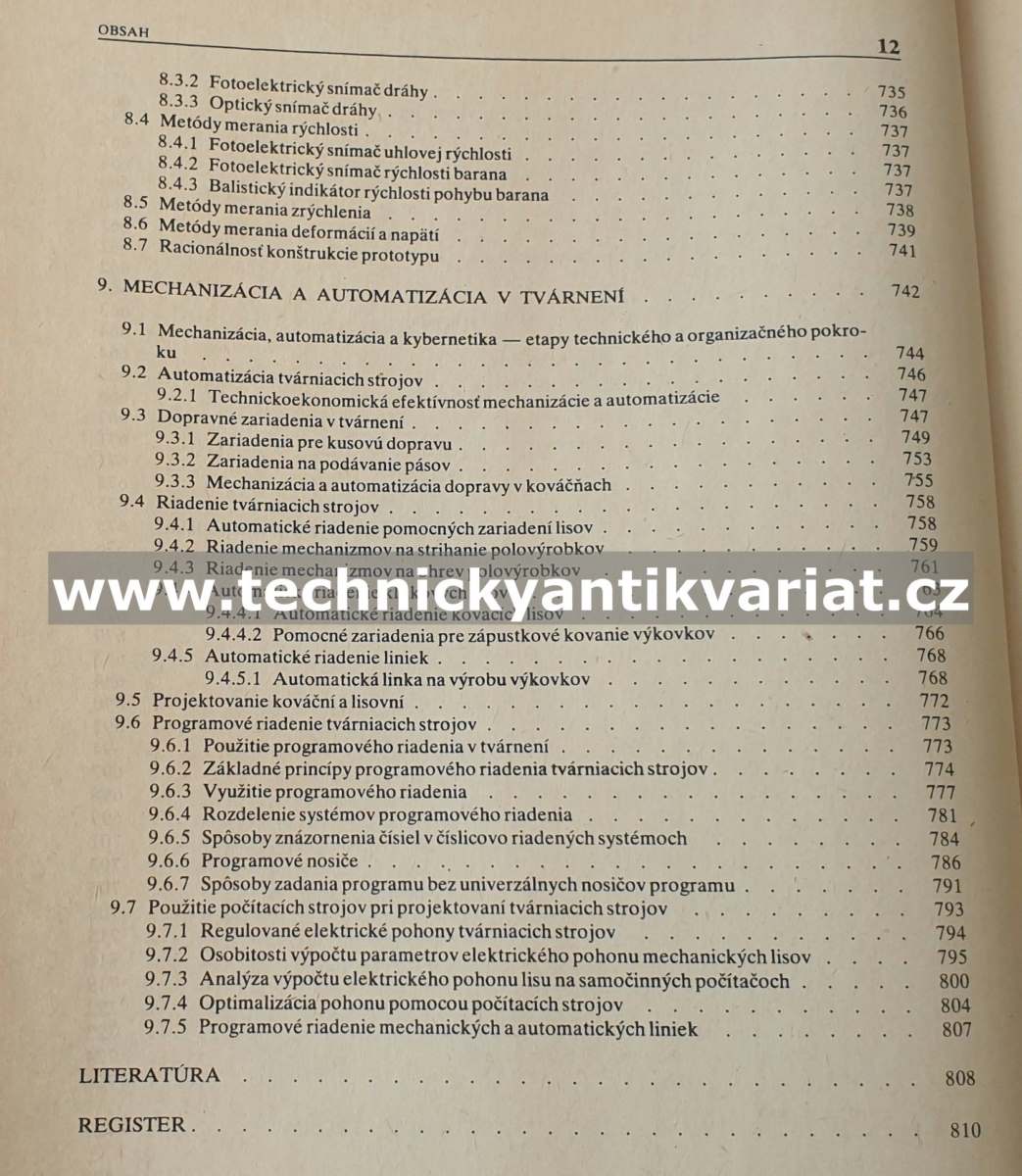Tvárniace stroje - Kováč, Jenkut (1978)