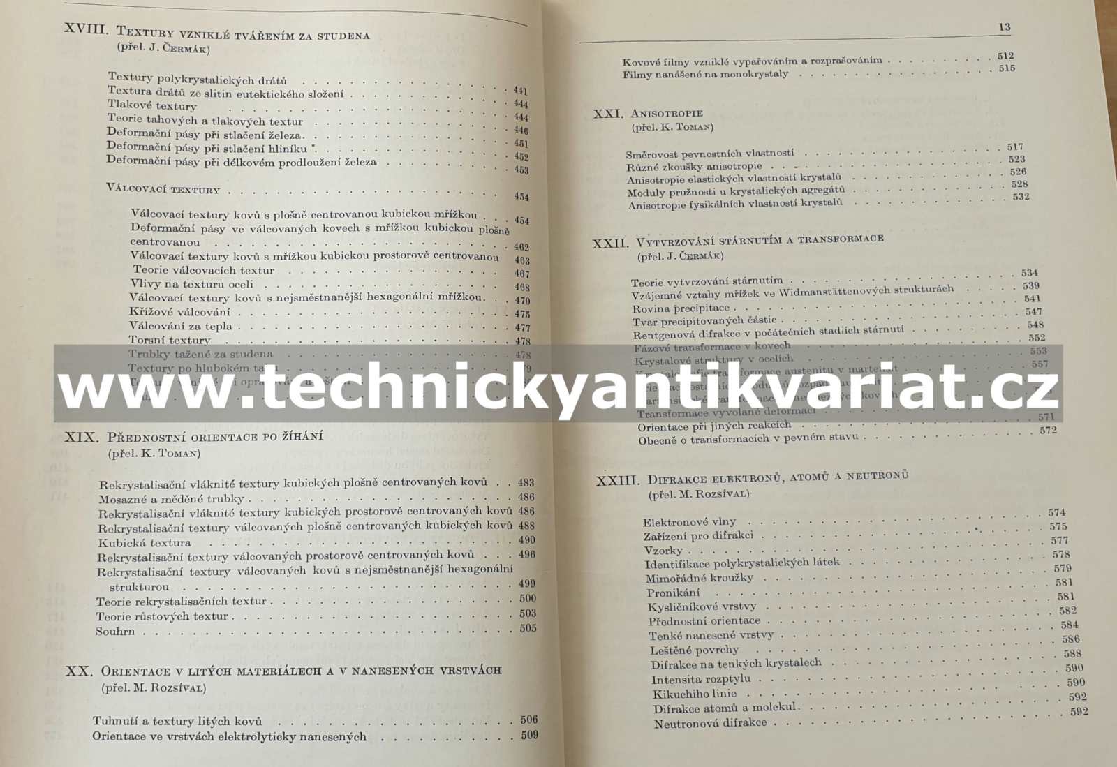 Struktura kovů - krystalografické metody, principy a údaje - Charles S. Barrett (1959)
