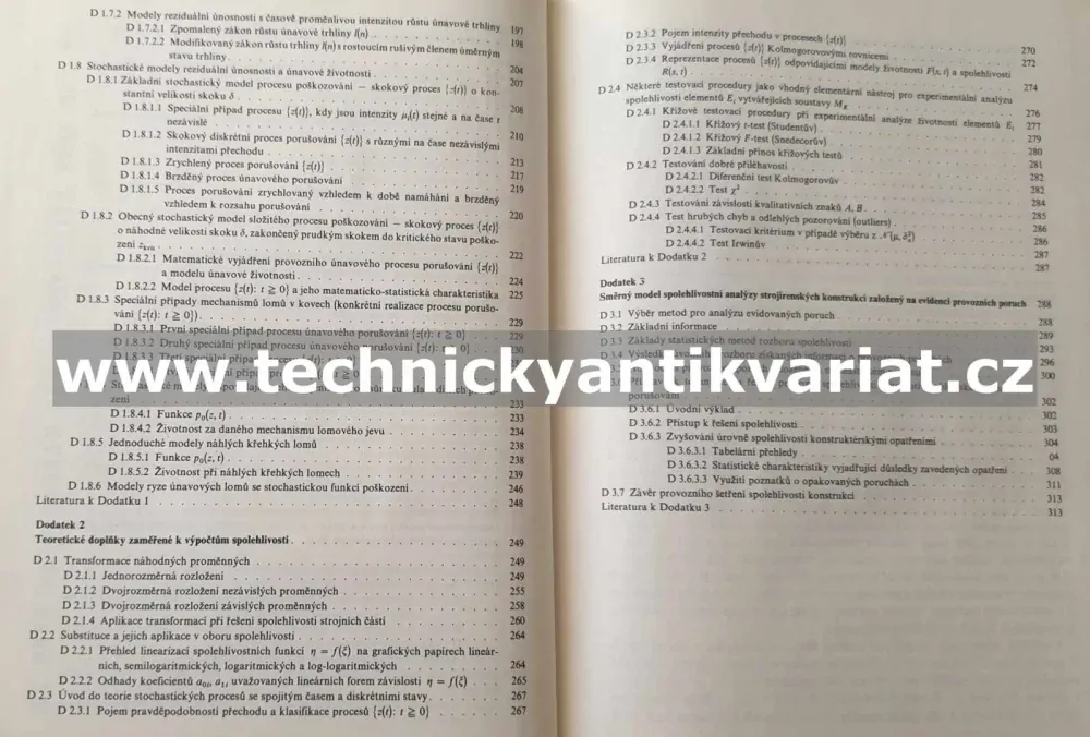 Statistické základy pevnosti konstrukcí 1,2 - Němec, Drexler, Serensen, Kogajev (1982)