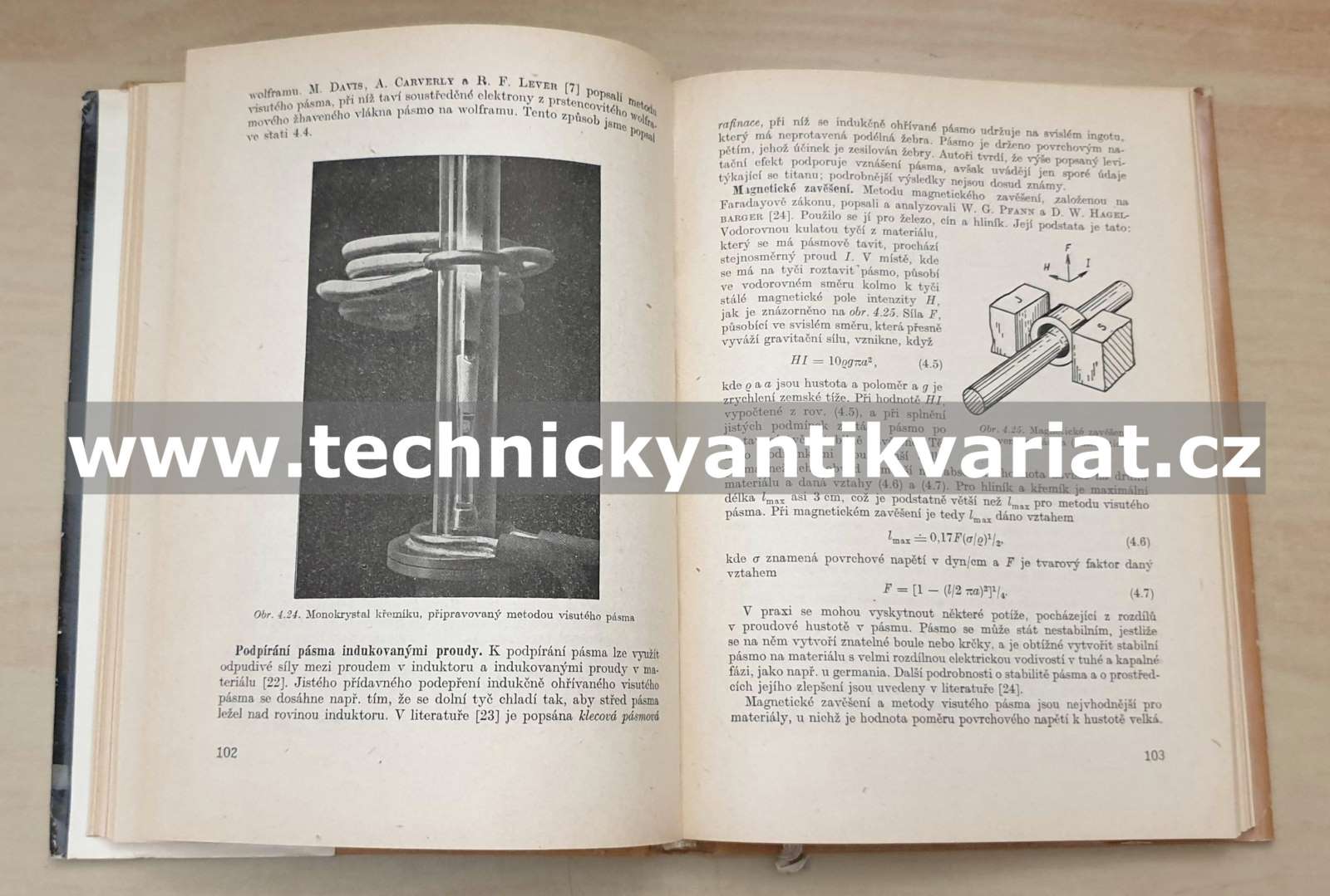 Pásmové tavení - William G. Pfann (1963)