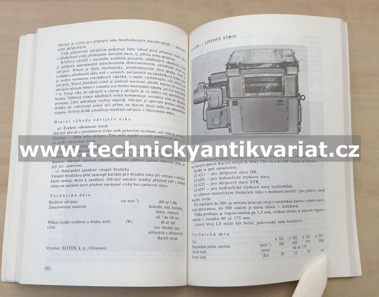 Československé textilní stroje II. Vladimír Mareš (1988)