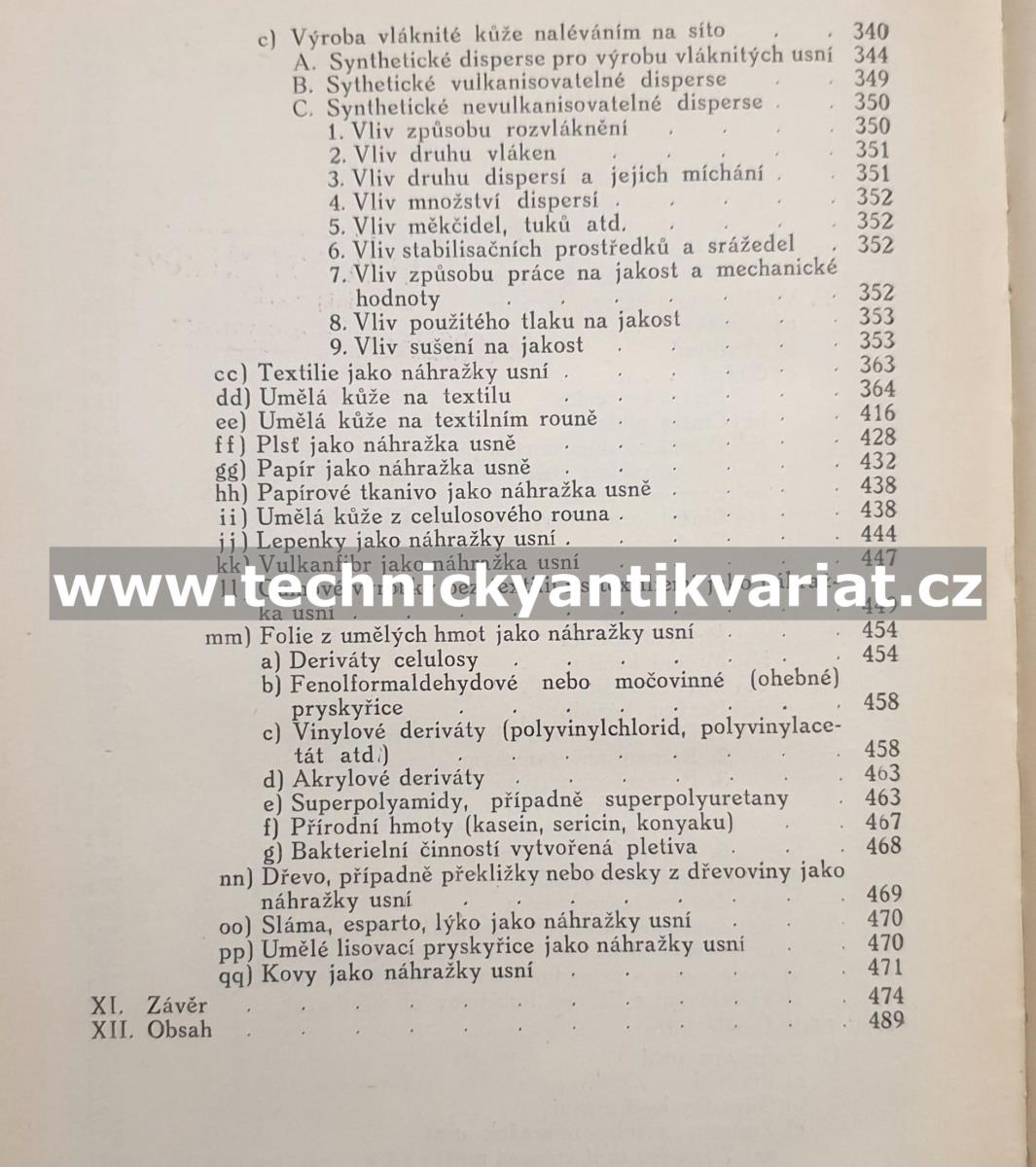 Koželužství, vydělávání a barvení kožišin, výroba náhražek usní - Liboslav Masner (1948)