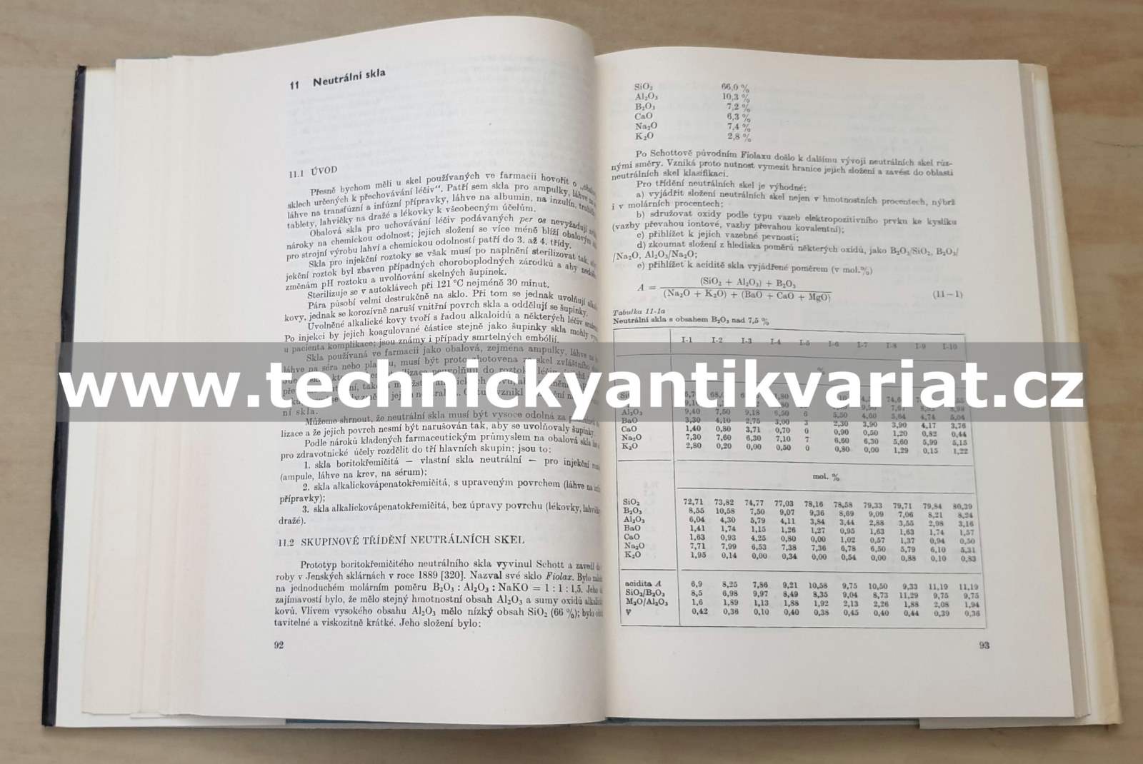 Technická skla a jejich vlastnosti - M.B.Volf (1987)