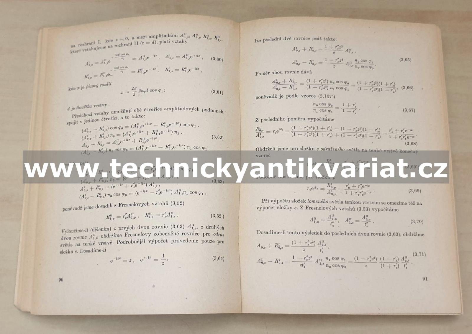 Optika tenkých vrstev - Antonín Vašíček (1956)
