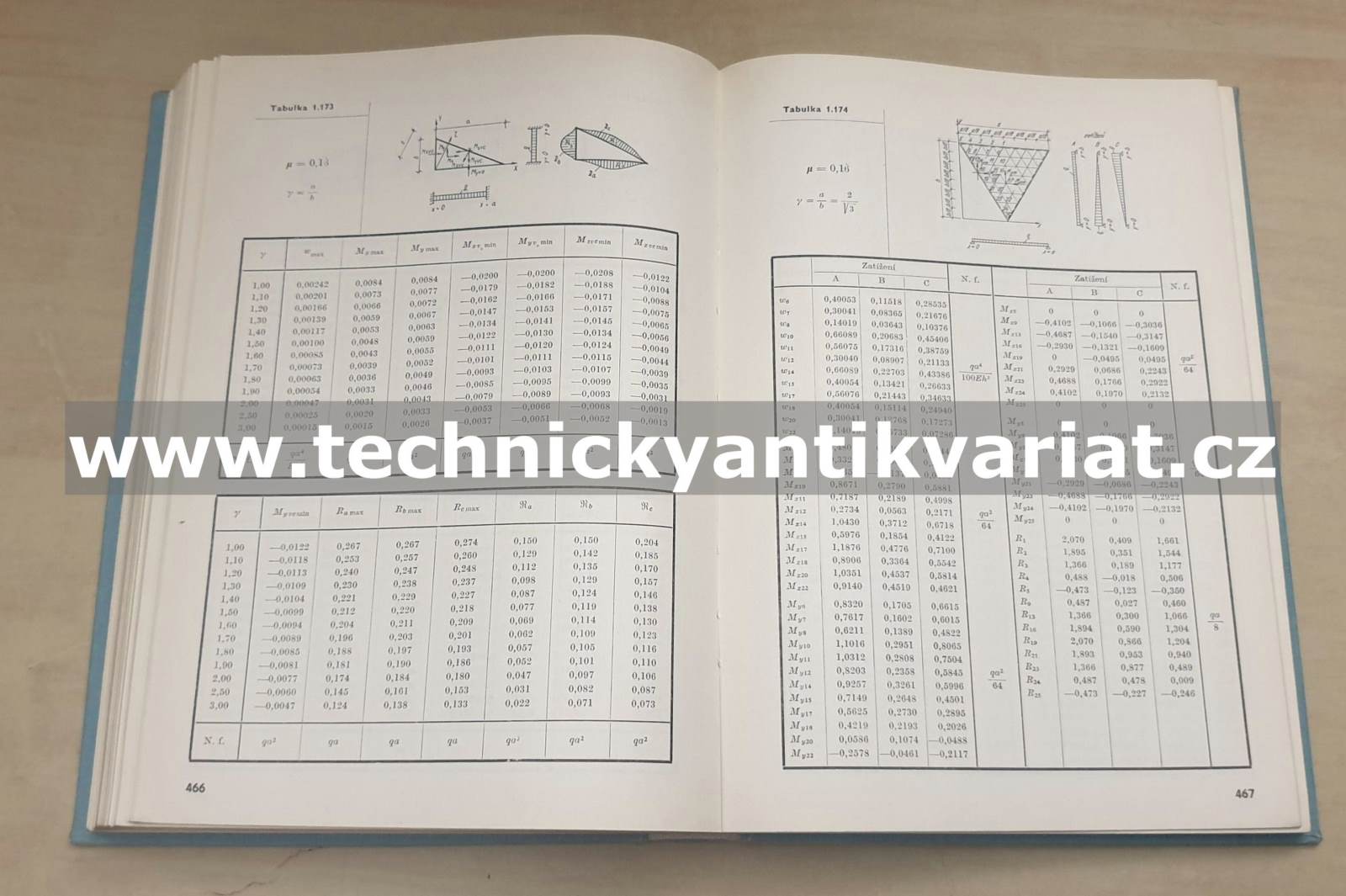 Tabulky pro výpočet desek a stěn - Richard Bareš (1979)