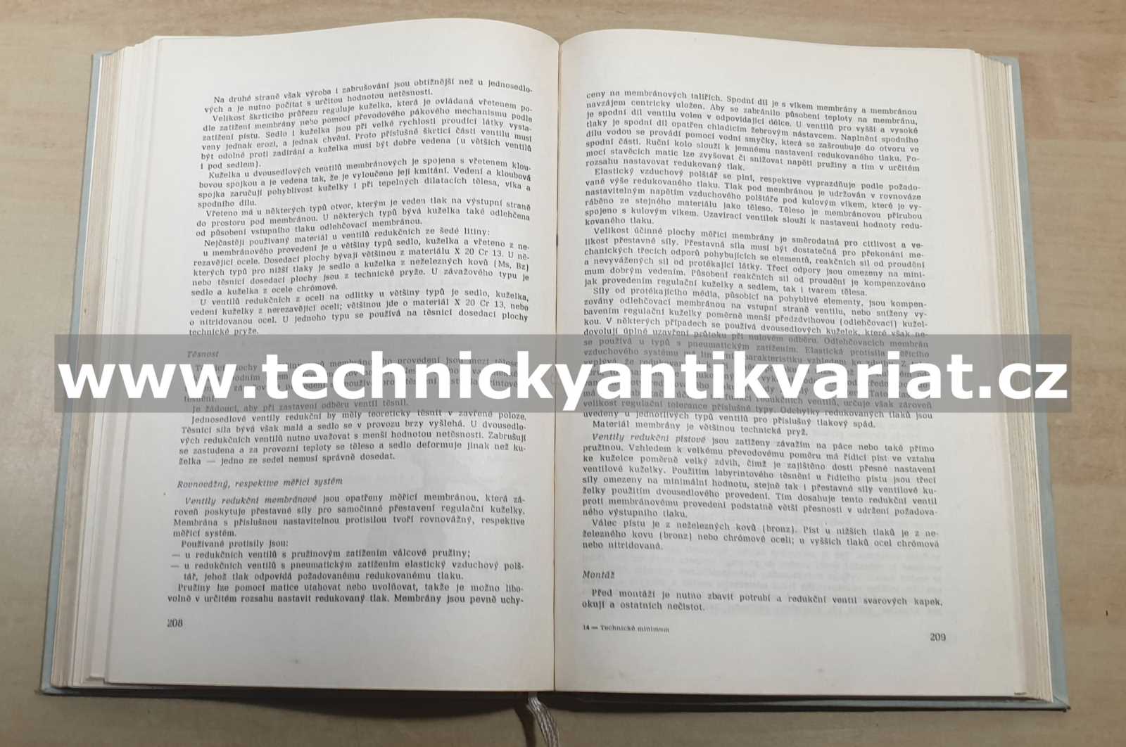 Technické minimum z oboru průmyslových armatur - M. Černý, M. Polák (1971)