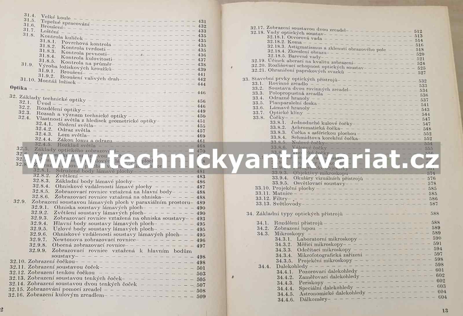 Základní kvalifikační učebnice přesná mechanika a optika - Kamarád, Otáhal, Podzimek, Šulc (1974)