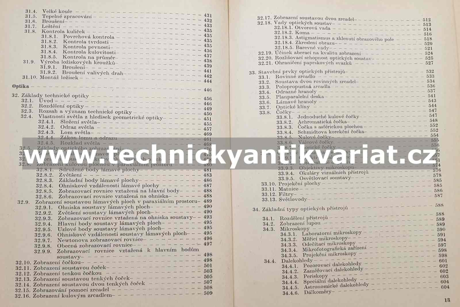 Základní kvalifikační učebnice přesná mechanika a optika - Kamarád, Otáhal, Podzimek, Šulc (1974)