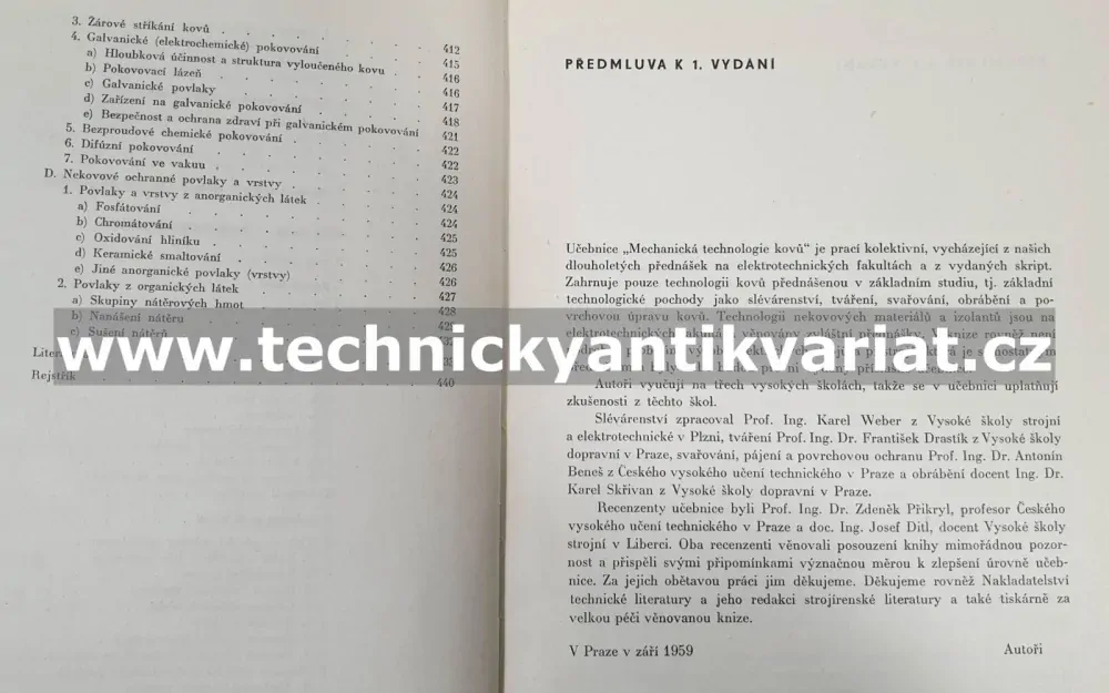 Mechanická technologie kovů - Antonín Beneš (1967)