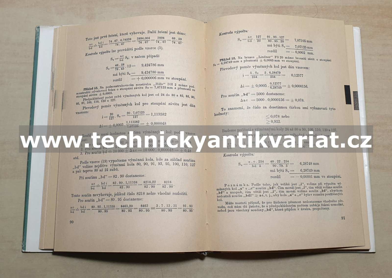 Výpočet výměnných kol pro obráběcí stroje - Václav Klepal (1951)