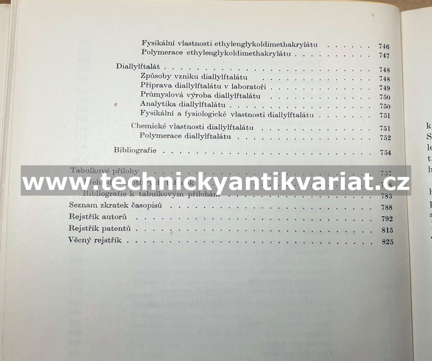 Chemie monomerů I. Pavel Vaculík (1956)