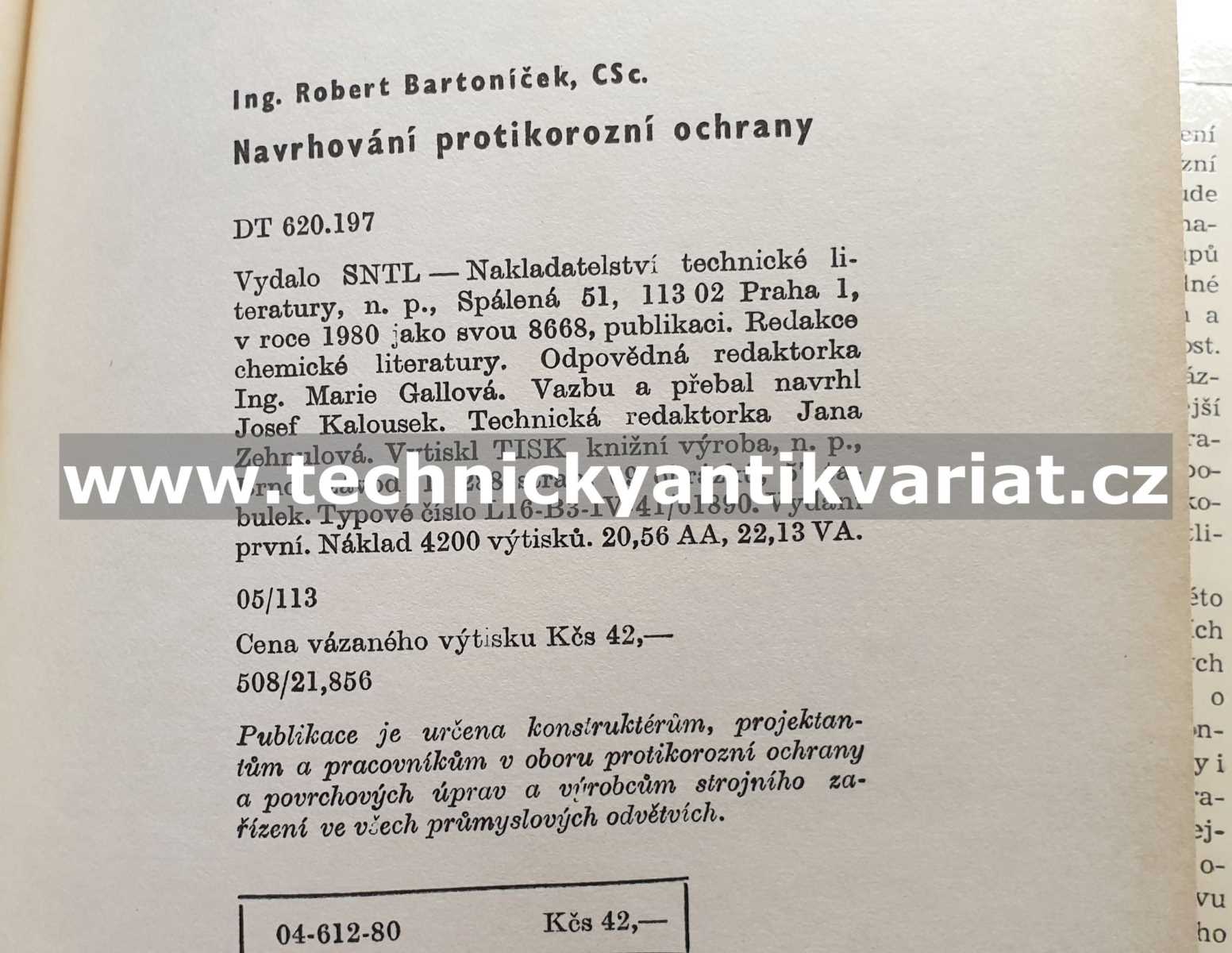 Navrhování protikorozní ochrany - Robert Bartoníček (1980)