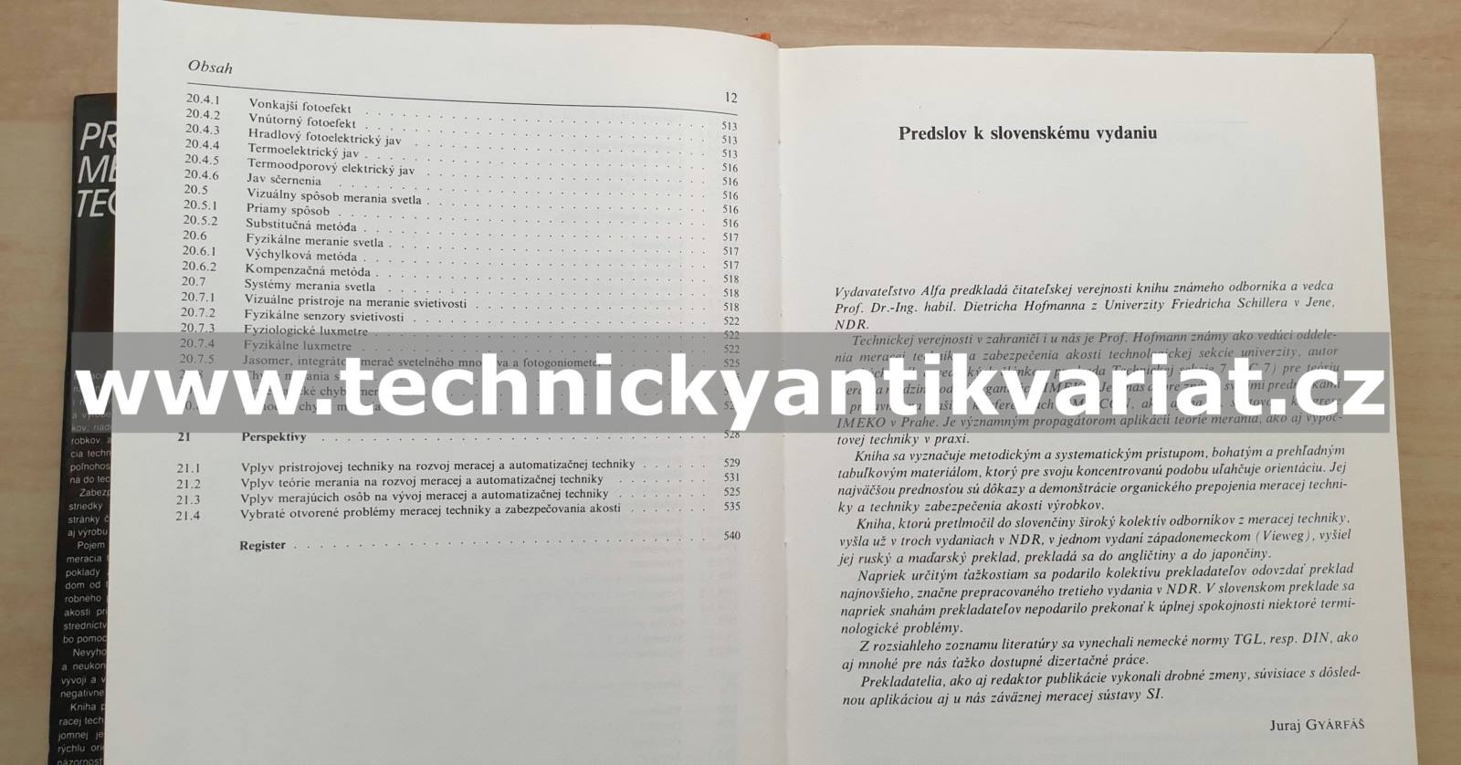 Priemyselná meracia technika - Dietrich Hofmann (1988)