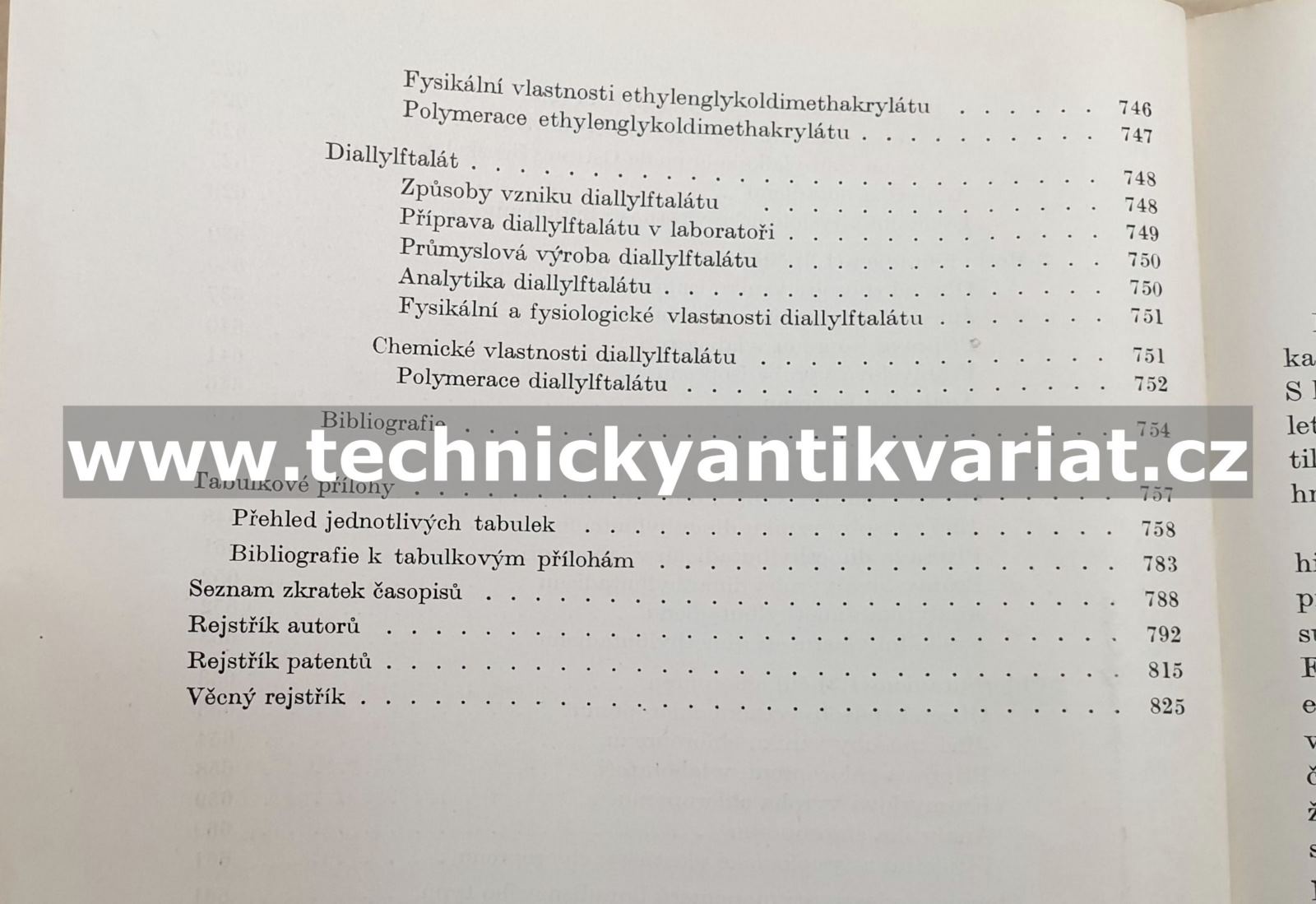 Chemie monomerů I. Pavel Vaculík (1956)