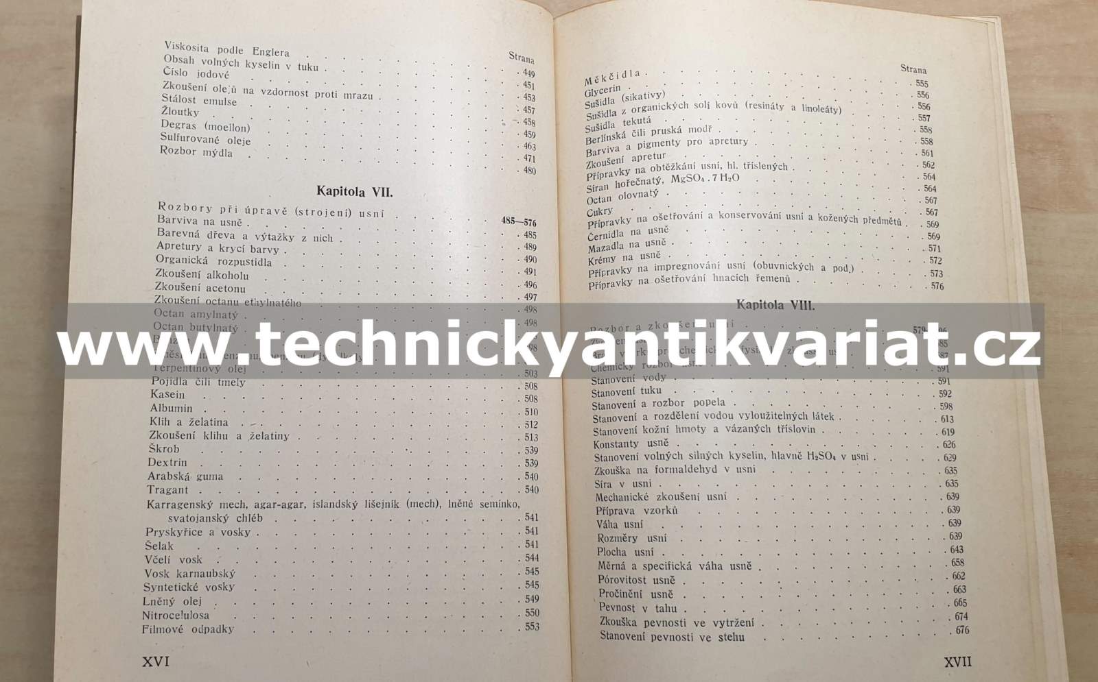 Koželužské analysy zkoušení usní - Václav Kubelka (1946)