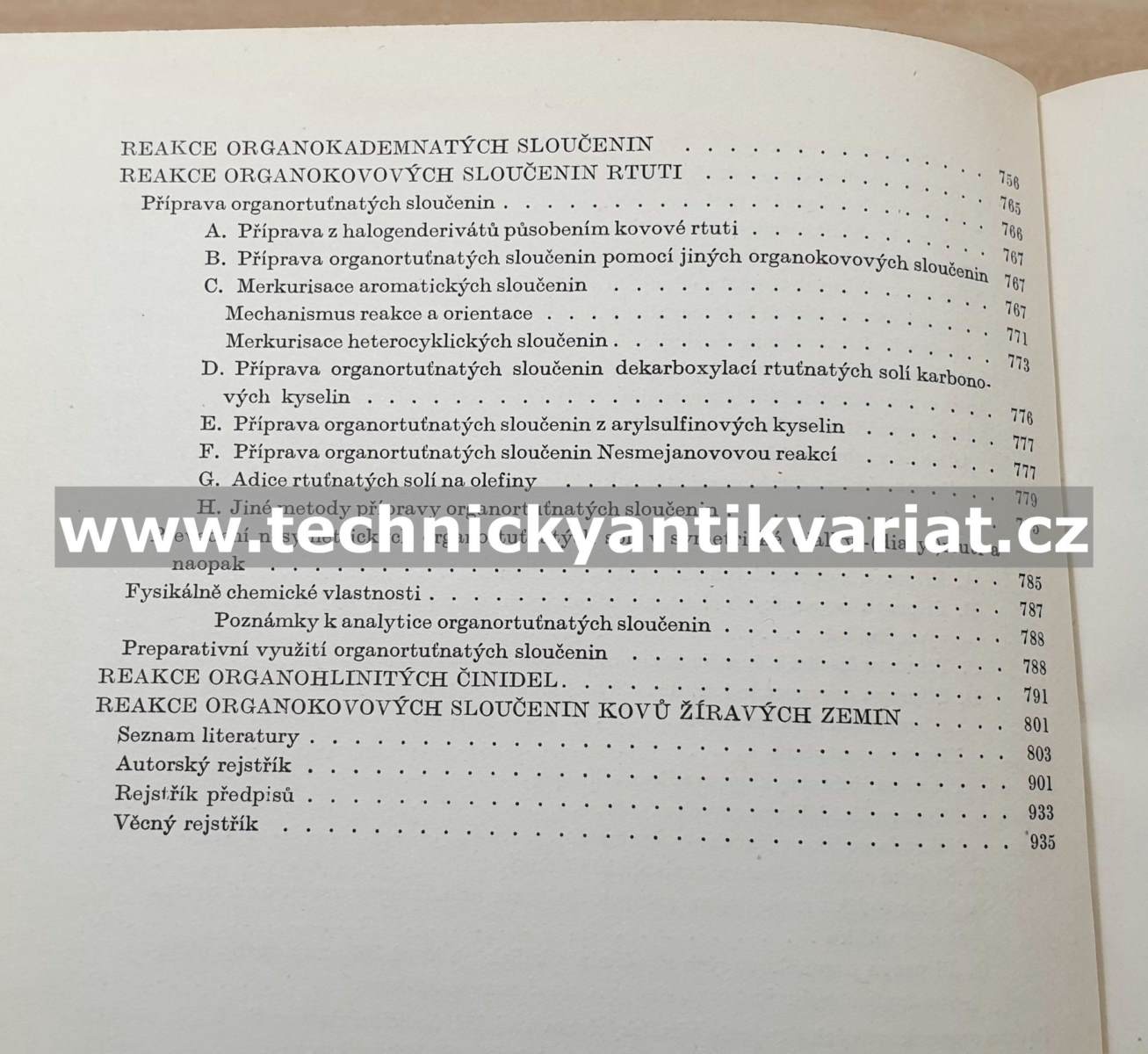 Preparativní reakce v organické chemii VI. Reakce organokovových činidel - Bláha (1961)