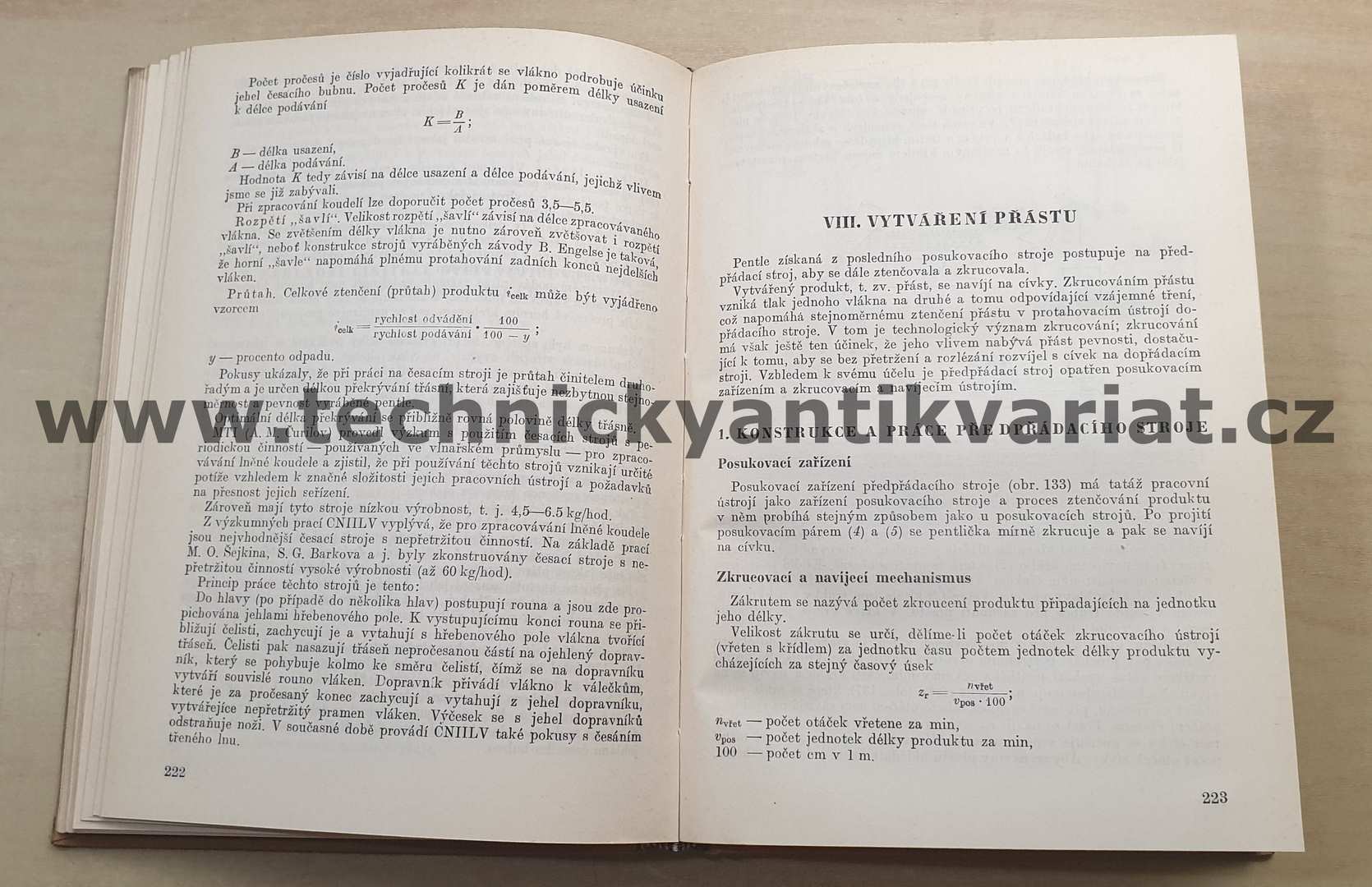 Spřádání lýkových vláken - Fiňagin, Ginzburg, Semenov (1953)